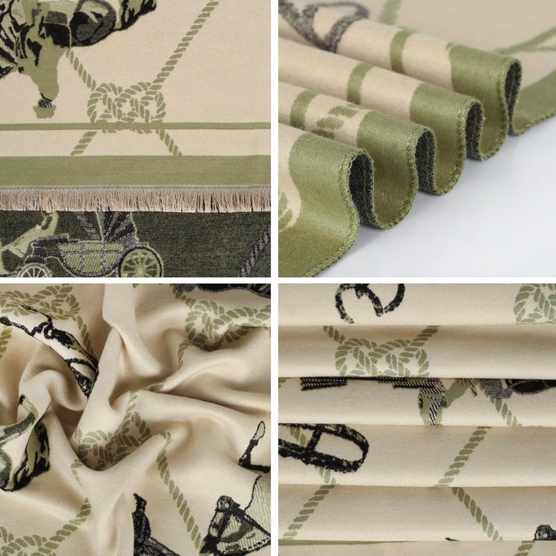 EXTREE Scarfs for Women Pashmina Silky Shawl Wrap for Evening Dressing Blanket Open Front Poncho Cape - Image 5